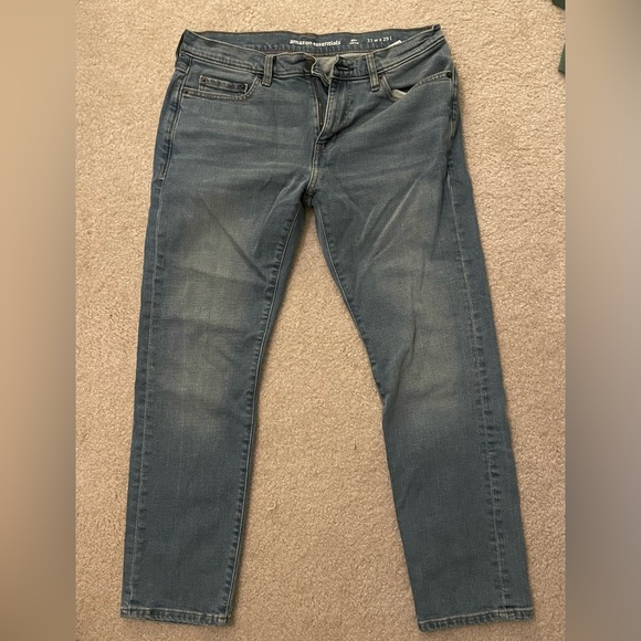 Slim fit blue jeans with light white wash - Picture 1 of 2